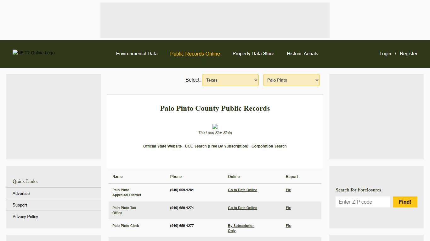 NETR Online • Palo Pinto • Palo Pinto Public Records, Search Palo Pinto Records, Palo Pinto Property Tax, Texas Property Search, Texas Assessor